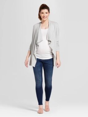 Isabel Maternity Size 6 darkwash inset panel skinny jeans